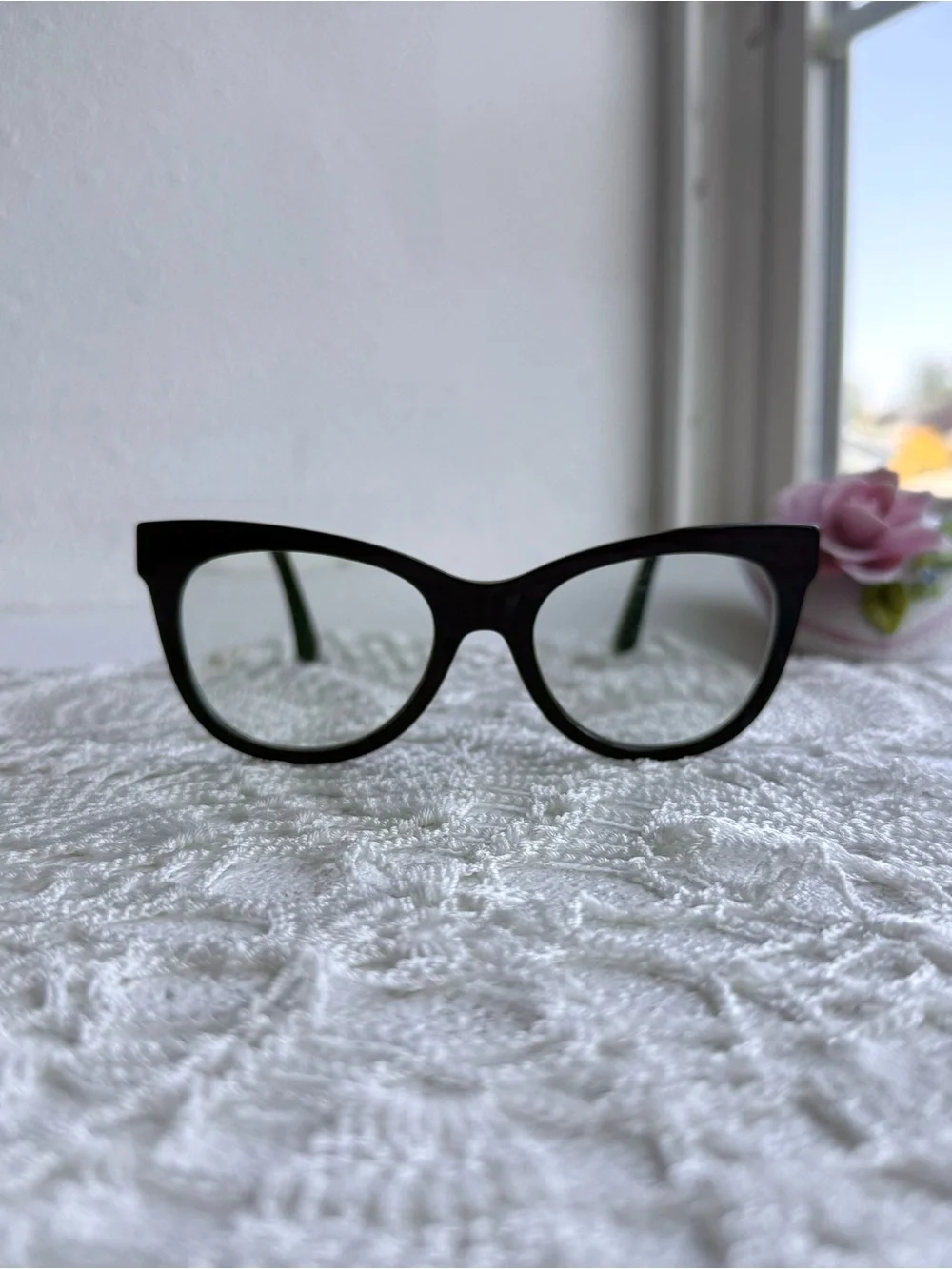 Jimmy Choo JC276 NS8 Black Glitter Cat Eye Eyeglass Frames ONLY 52-19-145 Italy